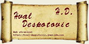 Hval Despotović vizit kartica